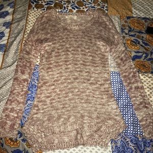 Red and cream sweater